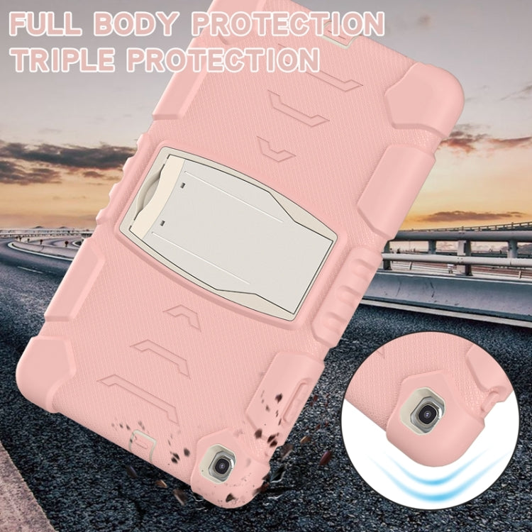 For Samsung Galaxy Tab A 10.1 (2019) T510 3-Layer Protection  Screen Frame + PC + Silicone Shockproof Combination Case with Holder(Cherry Blossoms Pink) - Tab A 10.1 (2019) T510 / T515 by buy2fix | Online Shopping UK | buy2fix