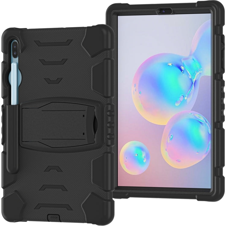 For Samsung Galaxy Tab S6 T860 3-Layer Protection  Screen Frame + PC + Silicone Shockproof Combination Case with Holder(Black+Black) - Other Galaxy Tab PC by buy2fix | Online Shopping UK | buy2fix