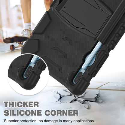 For Samsung Galaxy Tab S6 T860 3-Layer Protection  Screen Frame + PC + Silicone Shockproof Combination Case with Holder(Black+Black) - Other Galaxy Tab PC by buy2fix | Online Shopping UK | buy2fix