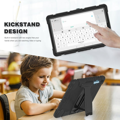 For Samsung Galaxy Tab S6 T860 3-Layer Protection  Screen Frame + PC + Silicone Shockproof Combination Case with Holder(Black+Black) - Other Galaxy Tab PC by buy2fix | Online Shopping UK | buy2fix