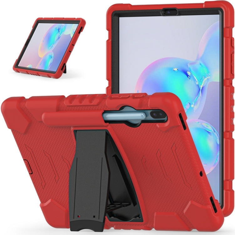 For Samsung Galaxy Tab S6 T860 3-Layer Protection  Screen Frame + PC + Silicone Shockproof Combination Case with Holder(Red+Black) - Other Galaxy Tab PC by buy2fix | Online Shopping UK | buy2fix