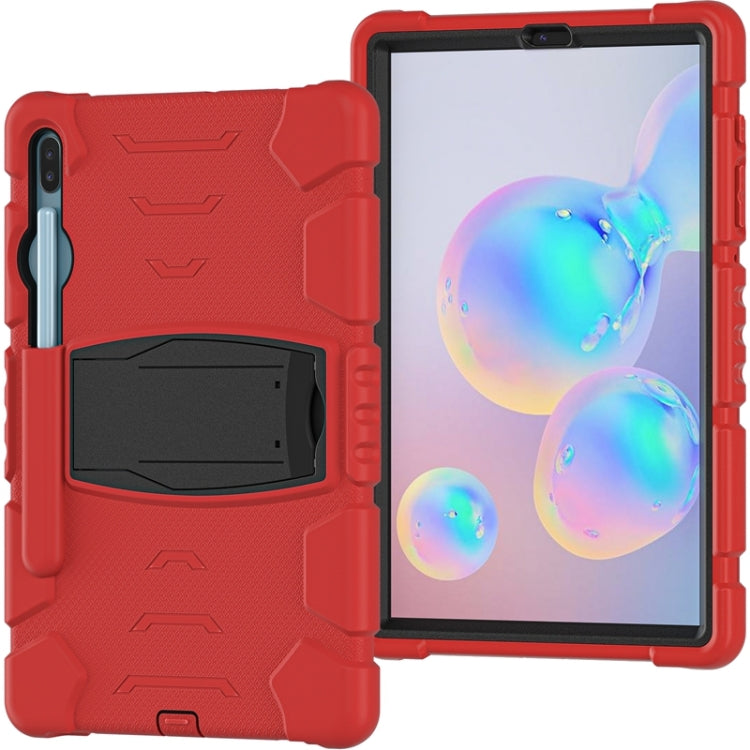 For Samsung Galaxy Tab S6 T860 3-Layer Protection  Screen Frame + PC + Silicone Shockproof Combination Case with Holder(Red+Black) - Other Galaxy Tab PC by buy2fix | Online Shopping UK | buy2fix