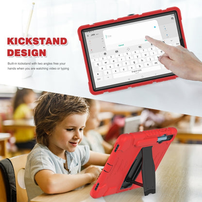 For Samsung Galaxy Tab S6 T860 3-Layer Protection  Screen Frame + PC + Silicone Shockproof Combination Case with Holder(Red+Black) - Other Galaxy Tab PC by buy2fix | Online Shopping UK | buy2fix