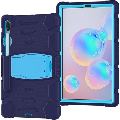 For Samsung Galaxy Tab S6 T860 3-Layer Protection  Screen Frame + PC + Silicone Shockproof Combination Case with Holder(NavyBlue+Blue) - Other Galaxy Tab PC by buy2fix | Online Shopping UK | buy2fix