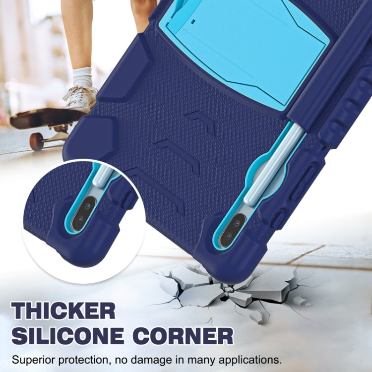 For Samsung Galaxy Tab S6 T860 3-Layer Protection  Screen Frame + PC + Silicone Shockproof Combination Case with Holder(NavyBlue+Blue) - Other Galaxy Tab PC by buy2fix | Online Shopping UK | buy2fix