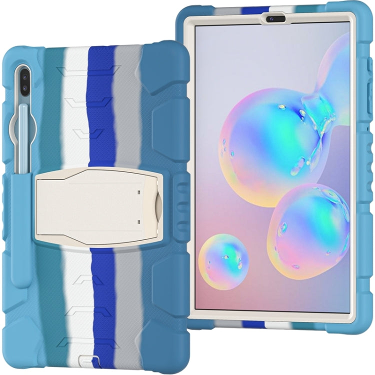 For Samsung Galaxy Tab S6 T860 3-Layer Protection  Screen Frame + PC + Silicone Shockproof Combination Case with Holder(Colorful Blue) - Other Galaxy Tab PC by buy2fix | Online Shopping UK | buy2fix