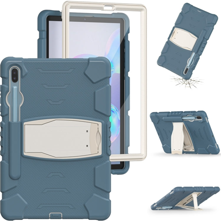For Samsung Galaxy Tab S6 T860 3-Layer Protection  Screen Frame + PC + Silicone Shockproof Combination Case with Holder(Cornflower Blue) - Other Galaxy Tab PC by buy2fix | Online Shopping UK | buy2fix