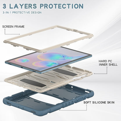 For Samsung Galaxy Tab S6 T860 3-Layer Protection  Screen Frame + PC + Silicone Shockproof Combination Case with Holder(Cornflower Blue) - Other Galaxy Tab PC by buy2fix | Online Shopping UK | buy2fix