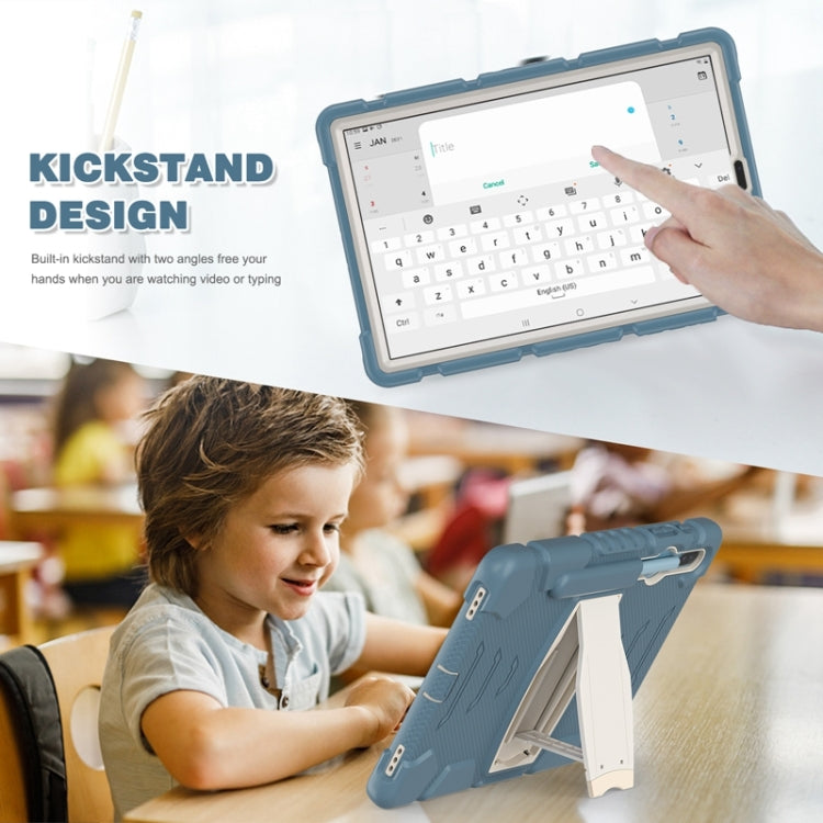 For Samsung Galaxy Tab S6 T860 3-Layer Protection  Screen Frame + PC + Silicone Shockproof Combination Case with Holder(Cornflower Blue) - Other Galaxy Tab PC by buy2fix | Online Shopping UK | buy2fix