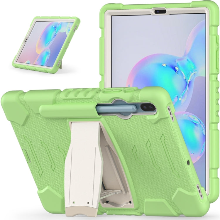 For Samsung Galaxy Tab S6 T860 3-Layer Protection  Screen Frame + PC + Silicone Shockproof Combination Case with Holder(Matcha Green) - Other Galaxy Tab PC by buy2fix | Online Shopping UK | buy2fix