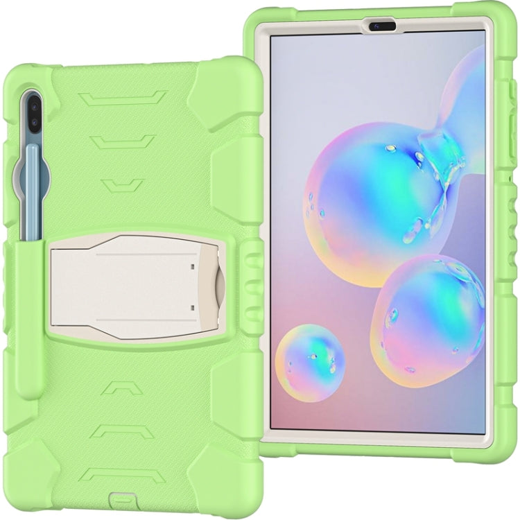 For Samsung Galaxy Tab S6 T860 3-Layer Protection  Screen Frame + PC + Silicone Shockproof Combination Case with Holder(Matcha Green) - Other Galaxy Tab PC by buy2fix | Online Shopping UK | buy2fix