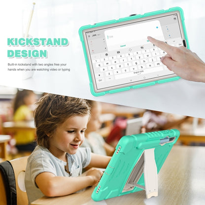 For Samsung Galaxy Tab S6 T860 3-Layer Protection  Screen Frame + PC + Silicone Shockproof Combination Case with Holder(Mint Green) - Other Galaxy Tab PC by buy2fix | Online Shopping UK | buy2fix