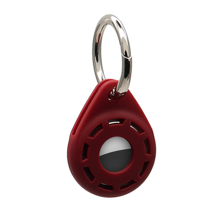 Silica Gel Anti-scratch Shockproof Protective Cover Soft Case with Keychain Ring Loop For AirTag(Wine Red) - Key Chain Series by MOMAX | Online Shopping UK | buy2fix