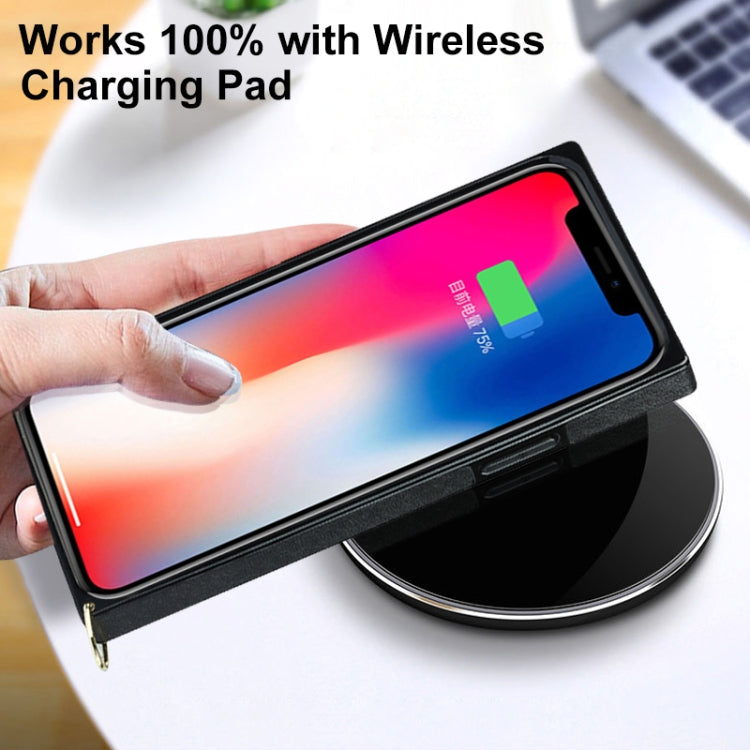 For iPhone 11 Pro Max Elegant Rhombic Pattern Microfiber Leather +TPU Shockproof Case with Crossbody Strap Chain (Black) - iPhone 11 Pro Max Cases by buy2fix | Online Shopping UK | buy2fix