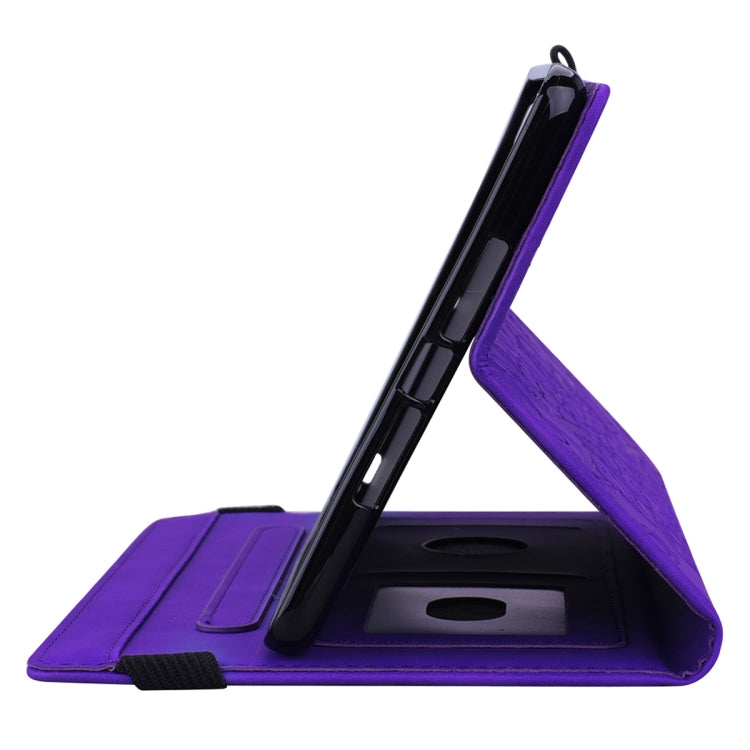 For iPad Pro 9.7 inch Calf Pattern Double Folding Design Embossed Leather Case with Holder & Card Slots & Pen Slot & Elastic Band(Purple) - iPad Pro 9.7 inch Cases by buy2fix | Online Shopping UK | buy2fix