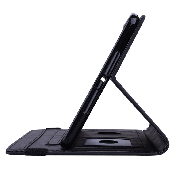 For iPad 10.2 2021 / 2020 / 2019 Calf Pattern Double Folding Design Embossed Leather Case with Holder & Card Slots & Pen Slot & Elastic Band(Black) - iPad 10.2 Cases by buy2fix | Online Shopping UK | buy2fix