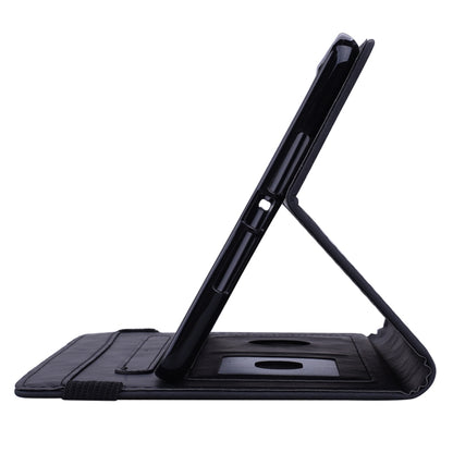 For iPad 10.2 2021 / 2020 / 2019 Calf Pattern Double Folding Design Embossed Leather Case with Holder & Card Slots & Pen Slot & Elastic Band(Black) - iPad 10.2 Cases by buy2fix | Online Shopping UK | buy2fix