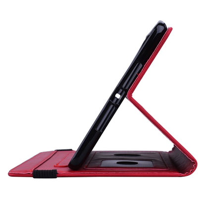 For iPad 10.2 2021 / 2020 / 2019 Calf Pattern Double Folding Design Embossed Leather Case with Holder & Card Slots & Pen Slot & Elastic Band(Red) - iPad 10.2 Cases by buy2fix | Online Shopping UK | buy2fix