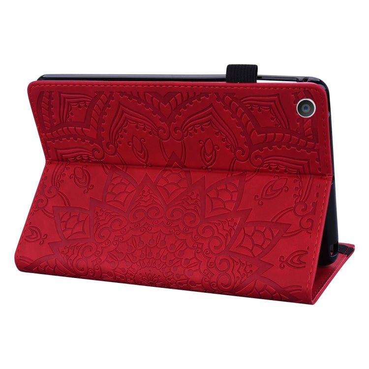 For iPad 4 & 3 & 2 Calf Pattern Double Folding Design Embossed Leather Case with Holder & Card Slots & Pen Slot & Elastic Band(Red) - iPad 4 & 3 & 2 Cases by buy2fix | Online Shopping UK | buy2fix