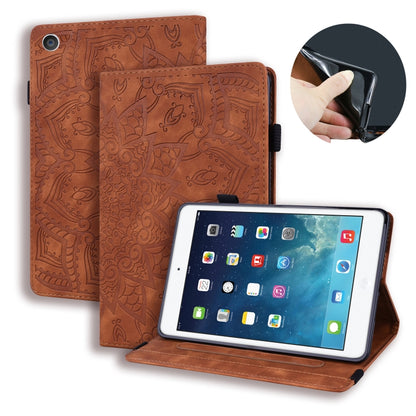 For iPad 4 & 3 & 2 Calf Pattern Double Folding Design Embossed Leather Case with Holder & Card Slots & Pen Slot & Elastic Band(Brown) - iPad 4 & 3 & 2 Cases by buy2fix | Online Shopping UK | buy2fix