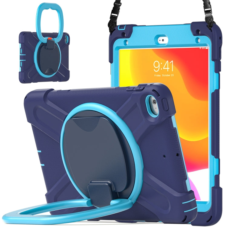 Silicone + PC Protective Case with Holder & Shoulder Strap For iPad mini 5 / 4(Navy Blue) - iPad mini (2019) / mini 5 Cases by buy2fix | Online Shopping UK | buy2fix