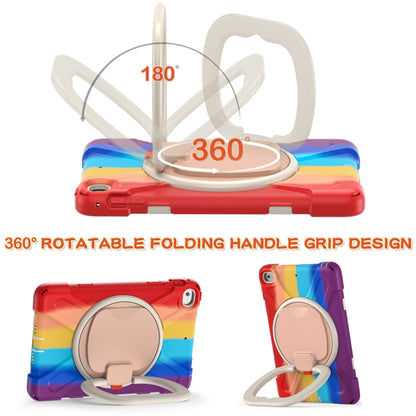 Silicone + PC Protective Case with Holder & Shoulder Strap For iPad mini 5 / 4(Rainbow Red) - iPad mini (2019) / mini 5 Cases by buy2fix | Online Shopping UK | buy2fix
