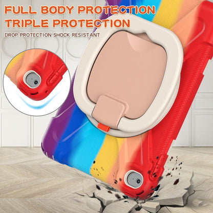 Silicone + PC Protective Case with Holder & Shoulder Strap For iPad mini 5 / 4(Rainbow Red) - iPad mini (2019) / mini 5 Cases by buy2fix | Online Shopping UK | buy2fix