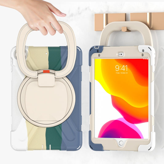 Silicone + PC Protective Case with Holder & Shoulder Strap For iPad mini 5 / 4(Rainbow Green) - iPad mini (2019) / mini 5 Cases by buy2fix | Online Shopping UK | buy2fix