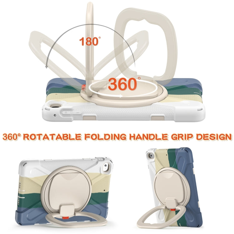 Silicone + PC Protective Case with Holder & Shoulder Strap For iPad mini 5 / 4(Rainbow Green) - iPad mini (2019) / mini 5 Cases by buy2fix | Online Shopping UK | buy2fix