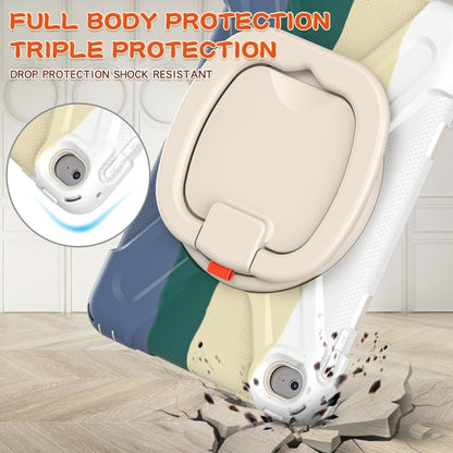 Silicone + PC Protective Case with Holder & Shoulder Strap For iPad mini 5 / 4(Rainbow Green) - iPad mini (2019) / mini 5 Cases by buy2fix | Online Shopping UK | buy2fix