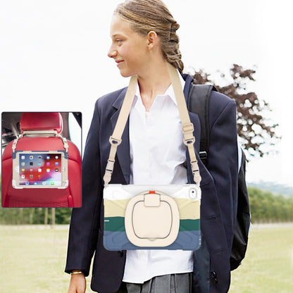 Silicone + PC Protective Case with Holder & Shoulder Strap For iPad mini 5 / 4(Rainbow Green) - iPad mini (2019) / mini 5 Cases by buy2fix | Online Shopping UK | buy2fix