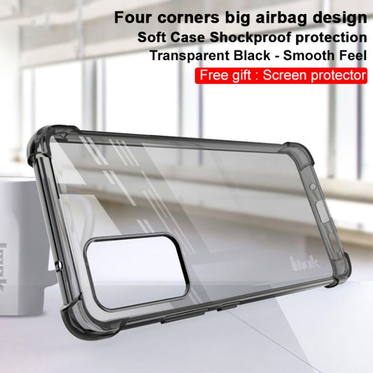 For Samsung Galaxy A82 5G / Quantum 2 IMAK All-inclusive Shockproof Airbag TPU Case with Screen Protector(Transparent Black) by imak