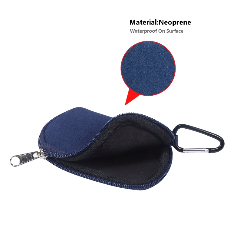 Mini Elastic Waterproof Nylon Earphone Protective Bag for AirPods Pro, with Hook(Royal Blue) - For AirPods Pro by buy2fix | Online Shopping UK | buy2fix