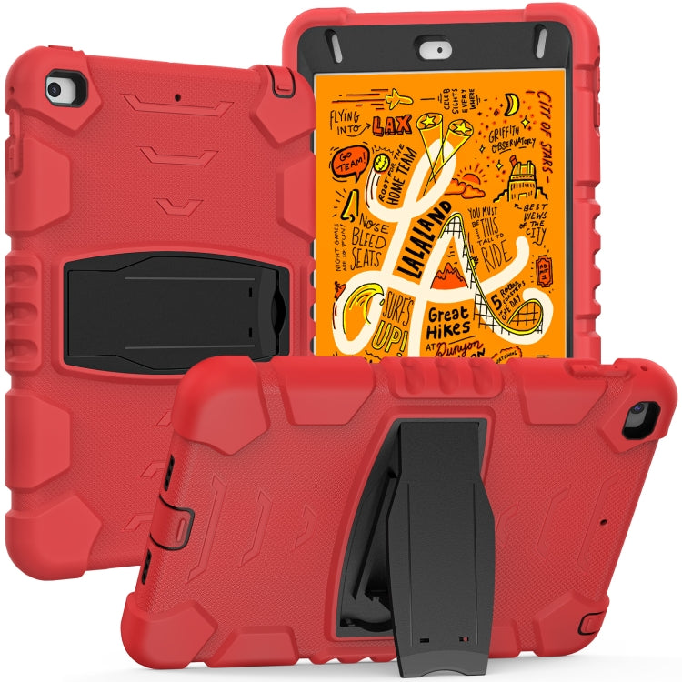 3-Layer Protection Screen Frame + PC + Silicone Shockproof Combination Case with Holder For iPad mini 5 / 4(Red+Black) - iPad mini (2019) / mini 5 Cases by buy2fix | Online Shopping UK | buy2fix