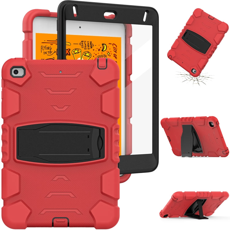 3-Layer Protection Screen Frame + PC + Silicone Shockproof Combination Case with Holder For iPad mini 5 / 4(Red+Black) - iPad mini (2019) / mini 5 Cases by buy2fix | Online Shopping UK | buy2fix