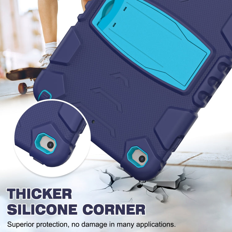 3-Layer Protection Screen Frame + PC + Silicone Shockproof Combination Case with Holder For iPad mini 5 / 4(NavyBlue + Blue) - iPad mini (2019) / mini 5 Cases by buy2fix | Online Shopping UK | buy2fix