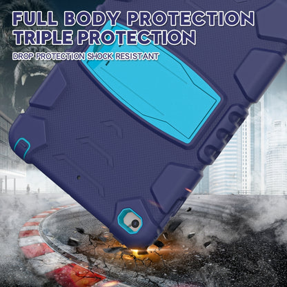 3-Layer Protection Screen Frame + PC + Silicone Shockproof Combination Case with Holder For iPad mini 5 / 4(NavyBlue + Blue) - iPad mini (2019) / mini 5 Cases by buy2fix | Online Shopping UK | buy2fix