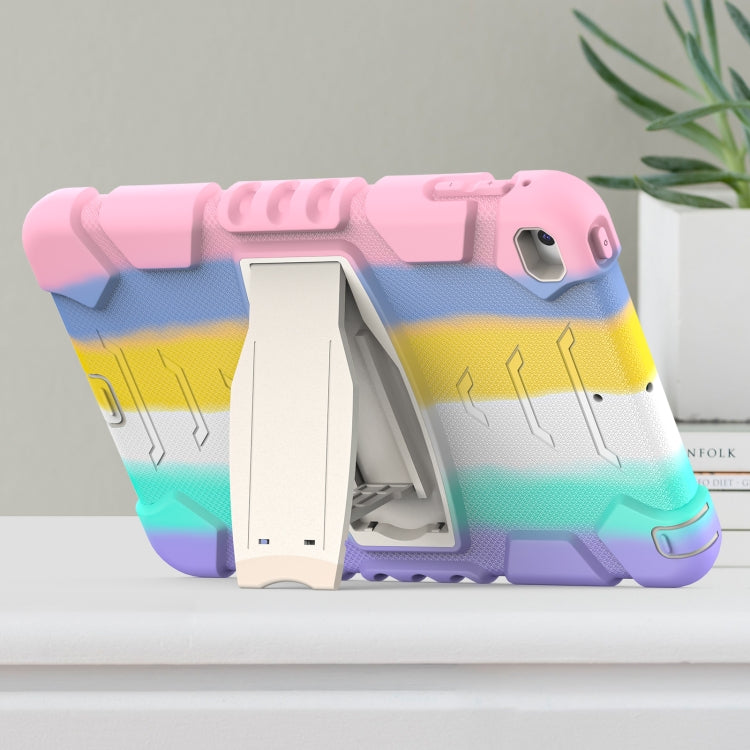 3-Layer Protection Screen Frame + PC + Silicone Shockproof Combination Case with Holder For iPad mini 5 / 4(Colorful Pink) - iPad mini (2019) / mini 5 Cases by buy2fix | Online Shopping UK | buy2fix