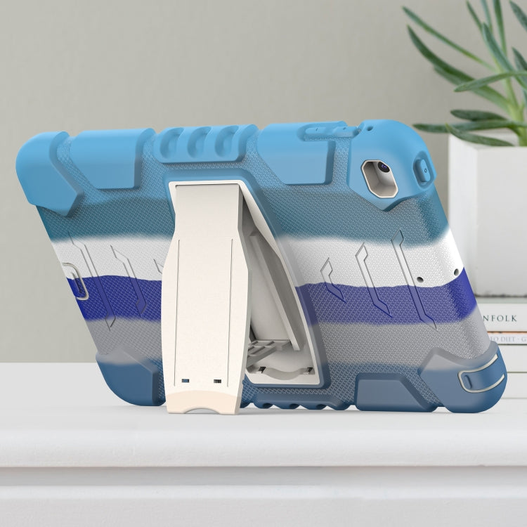 3-Layer Protection Screen Frame + PC + Silicone Shockproof Combination Case with Holder For iPad mini 5 / 4(Colorful Blue) - iPad mini (2019) / mini 5 Cases by buy2fix | Online Shopping UK | buy2fix