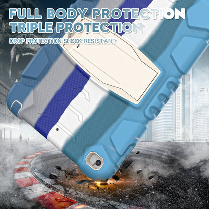 3-Layer Protection Screen Frame + PC + Silicone Shockproof Combination Case with Holder For iPad mini 5 / 4(Colorful Blue) - iPad mini (2019) / mini 5 Cases by buy2fix | Online Shopping UK | buy2fix