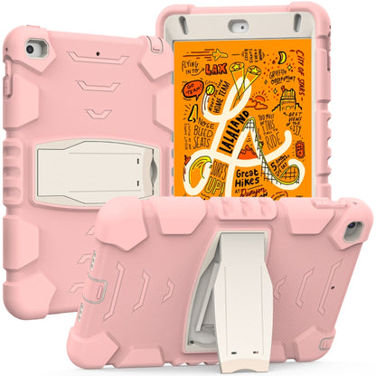 3-Layer Protection Screen Frame + PC + Silicone Shockproof Combination Case with Holder For iPad mini 5 / 4(Cherry Blossoms Pink) - iPad mini (2019) / mini 5 Cases by buy2fix | Online Shopping UK | buy2fix