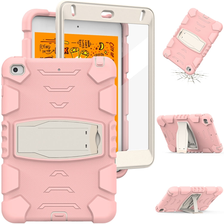3-Layer Protection Screen Frame + PC + Silicone Shockproof Combination Case with Holder For iPad mini 5 / 4(Cherry Blossoms Pink) - iPad mini (2019) / mini 5 Cases by buy2fix | Online Shopping UK | buy2fix