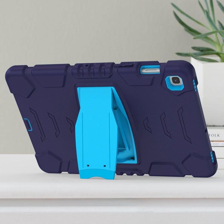 3-Layer Protection Screen Frame + PC + Silicone Shockproof Combination Case with Holder For Samsung Galaxy Tab S5e T720(NavyBlue + Blue) - Tab S5E 10.5 T720 / T725 by buy2fix | Online Shopping UK | buy2fix