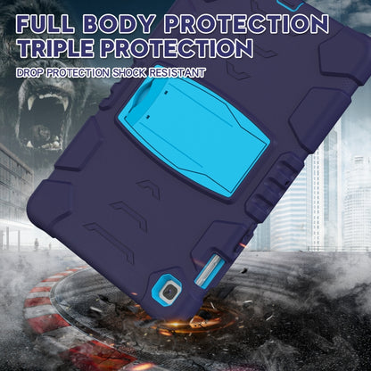 3-Layer Protection Screen Frame + PC + Silicone Shockproof Combination Case with Holder For Samsung Galaxy Tab S5e T720(NavyBlue + Blue) - Tab S5E 10.5 T720 / T725 by buy2fix | Online Shopping UK | buy2fix