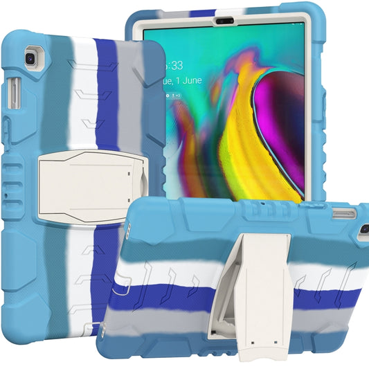 3-Layer Protection Screen Frame + PC + Silicone Shockproof Combination Case with Holder For Samsung Galaxy Tab S5e T720(Colorful Blue) - Tab S5E 10.5 T720 / T725 by buy2fix | Online Shopping UK | buy2fix