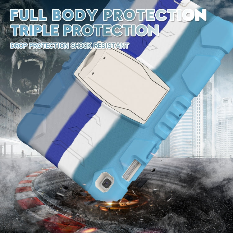 3-Layer Protection Screen Frame + PC + Silicone Shockproof Combination Case with Holder For Samsung Galaxy Tab S5e T720(Colorful Blue) - Tab S5E 10.5 T720 / T725 by buy2fix | Online Shopping UK | buy2fix