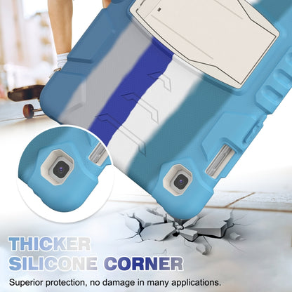 3-Layer Protection Screen Frame + PC + Silicone Shockproof Combination Case with Holder For Samsung Galaxy Tab S5e T720(Colorful Blue) - Tab S5E 10.5 T720 / T725 by buy2fix | Online Shopping UK | buy2fix