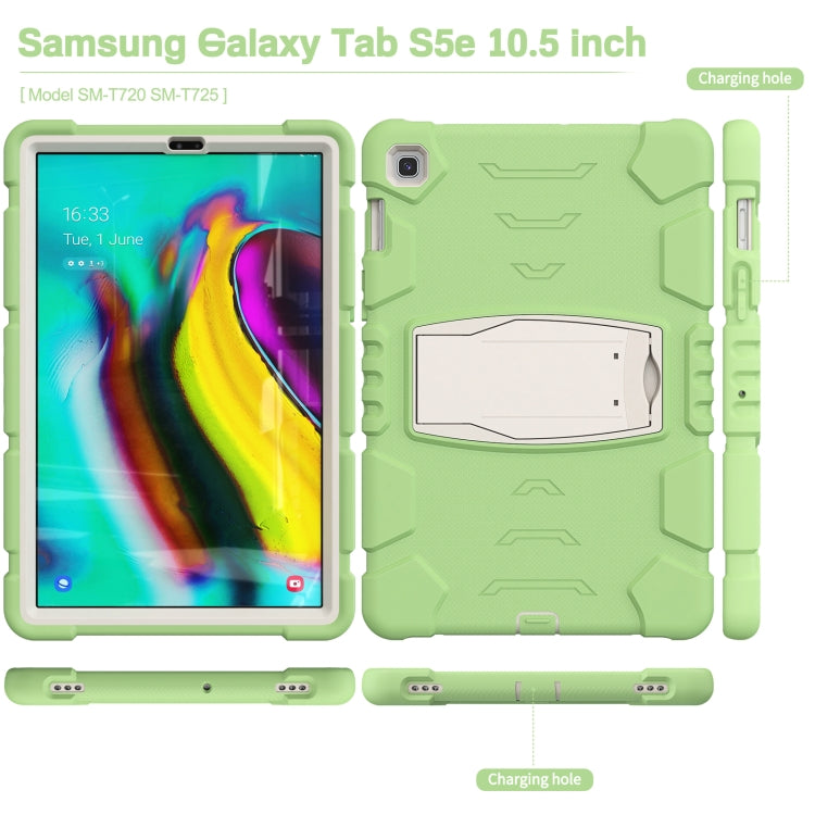 3-Layer Protection Screen Frame + PC + Silicone Shockproof Combination Case with Holder For Samsung Galaxy Tab S5e T720(Matcha Green) - Tab S5E 10.5 T720 / T725 by buy2fix | Online Shopping UK | buy2fix