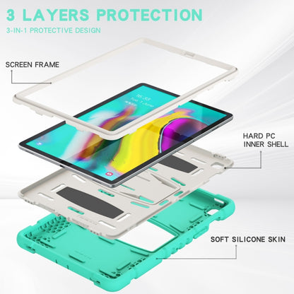 3-Layer Protection Screen Frame + PC + Silicone Shockproof Combination Case with Holder For Samsung Galaxy Tab S5e T720(Mint Green) - Tab S5E 10.5 T720 / T725 by buy2fix | Online Shopping UK | buy2fix