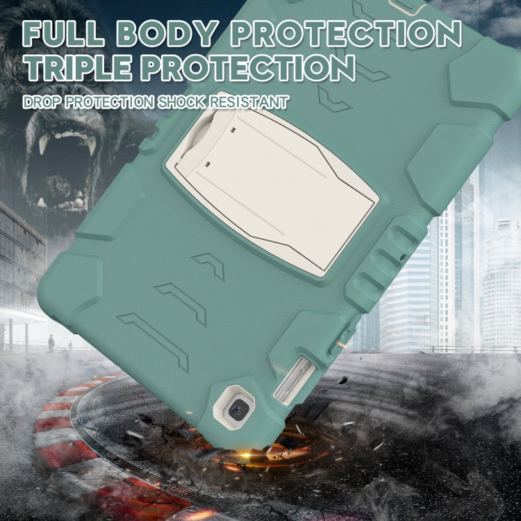 3-Layer Protection Screen Frame + PC + Silicone Shockproof Combination Case with Holder For Samsung Galaxy Tab S5e T720(Emerald Green) - Tab S5E 10.5 T720 / T725 by buy2fix | Online Shopping UK | buy2fix